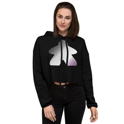 Queerple - Asexual/Demisexual Pride Crop Hoodie