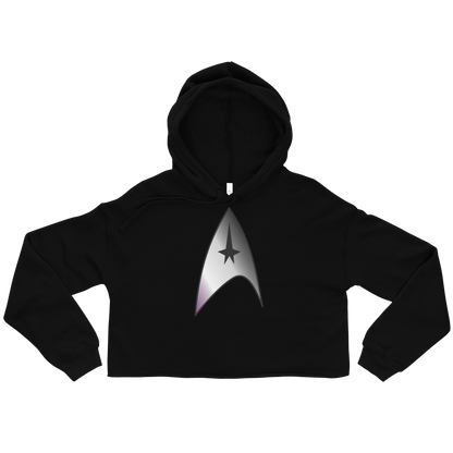 Starfleet Insignia - Asexual/Demisexual Pride Crop Hoodie