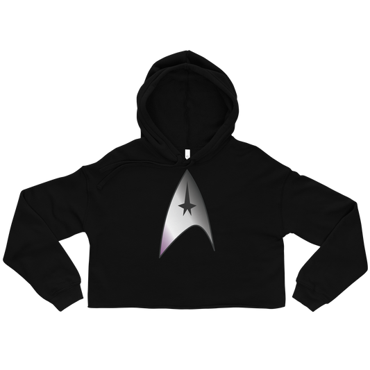 Starfleet Insignia - Asexual/Demisexual Pride Crop Hoodie