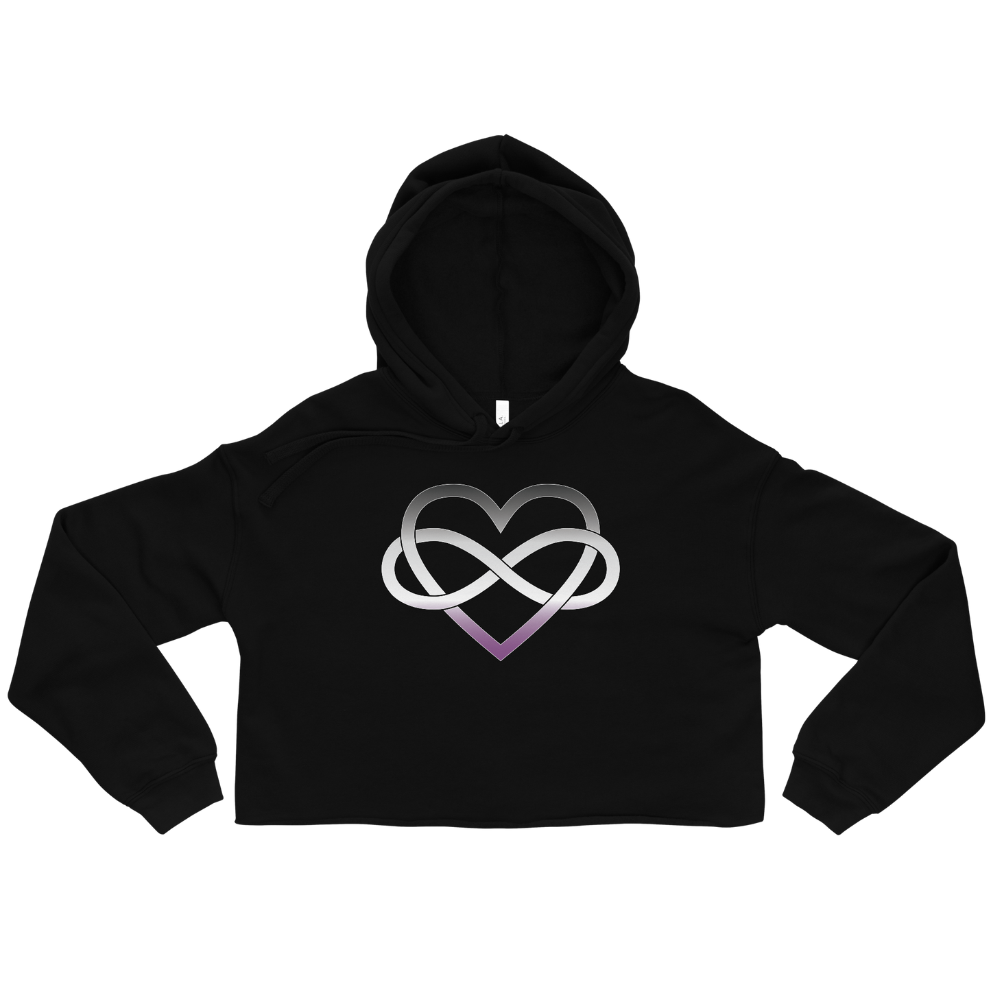 Polyamory Infinity Heart - Asexual/Demisexual Crop Hoodie