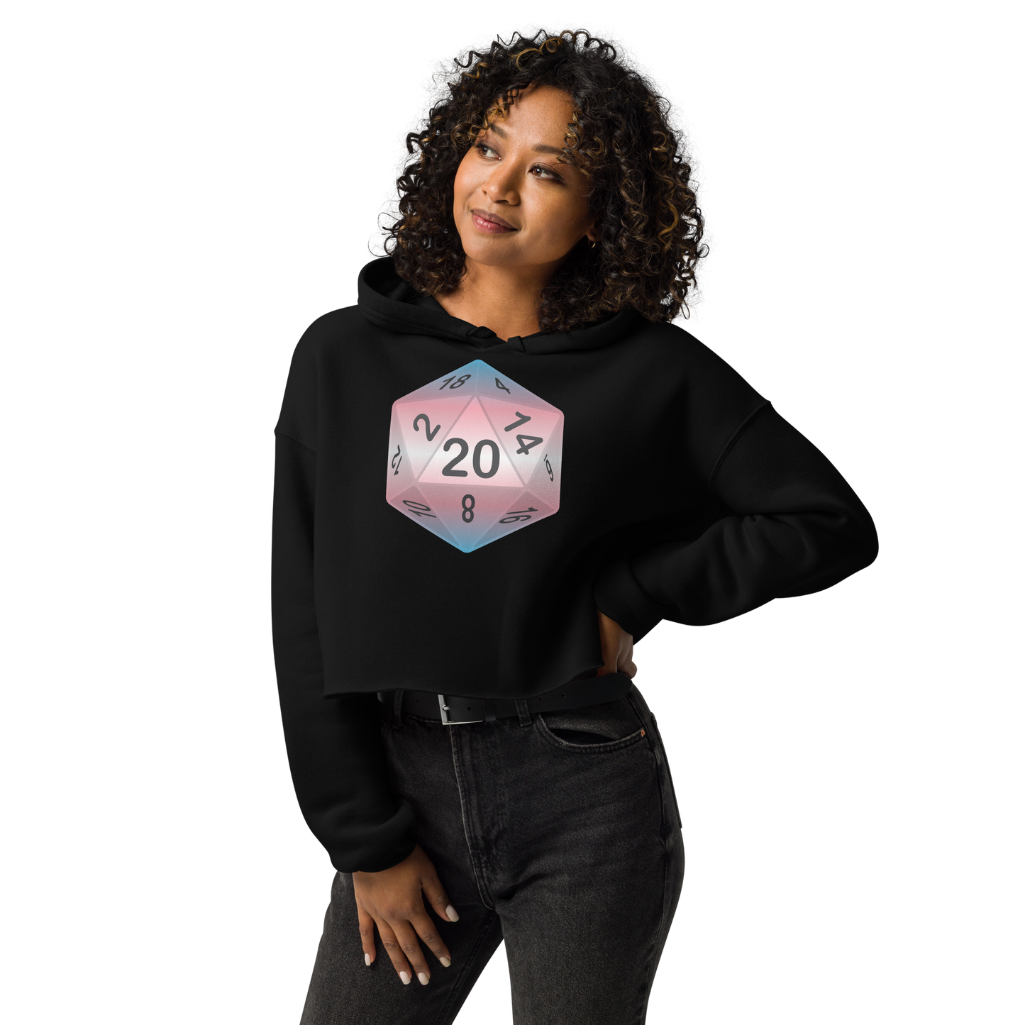 Pride Dice - Transgender Crop Hoodie