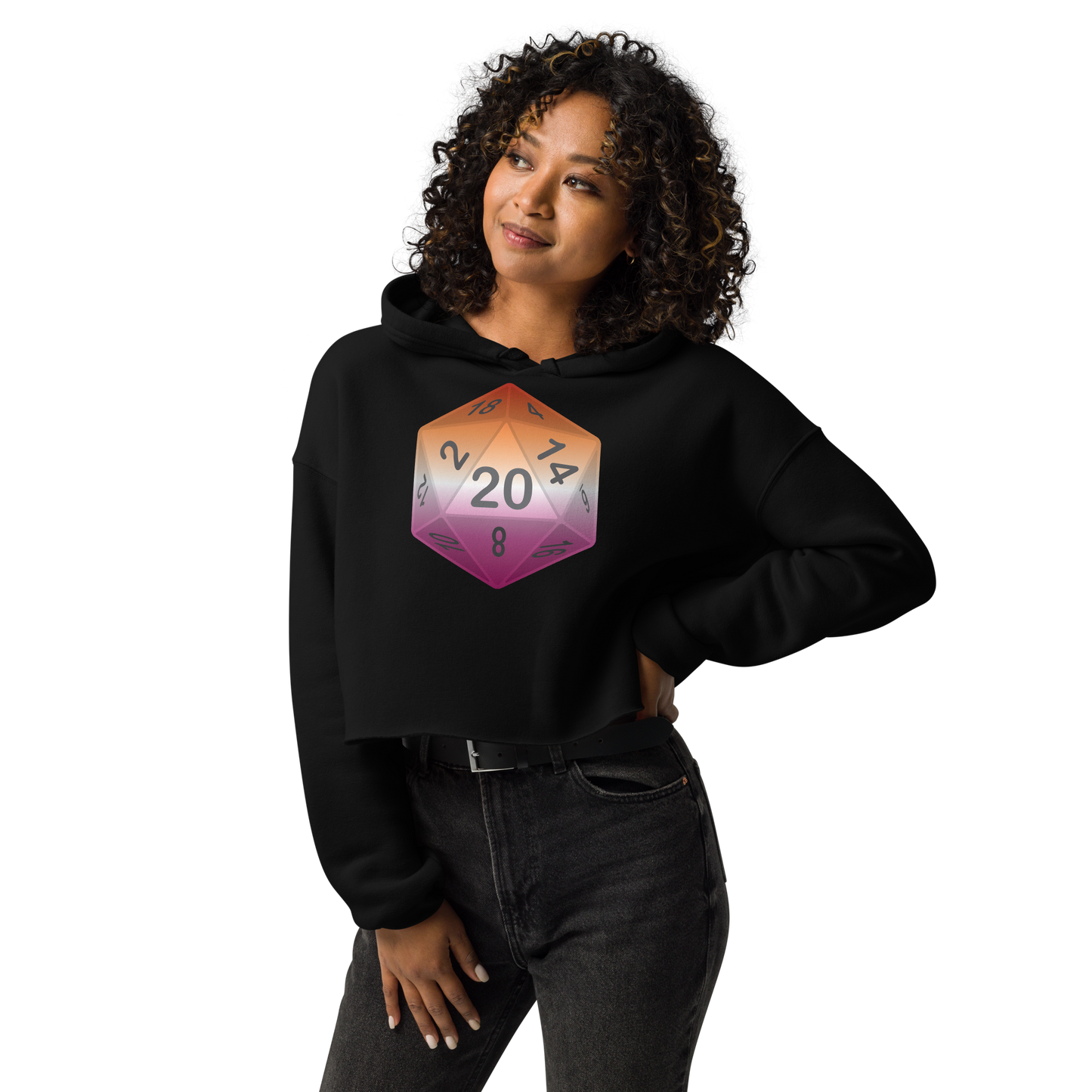 Pride Dice - Lesbian Crop Hoodie