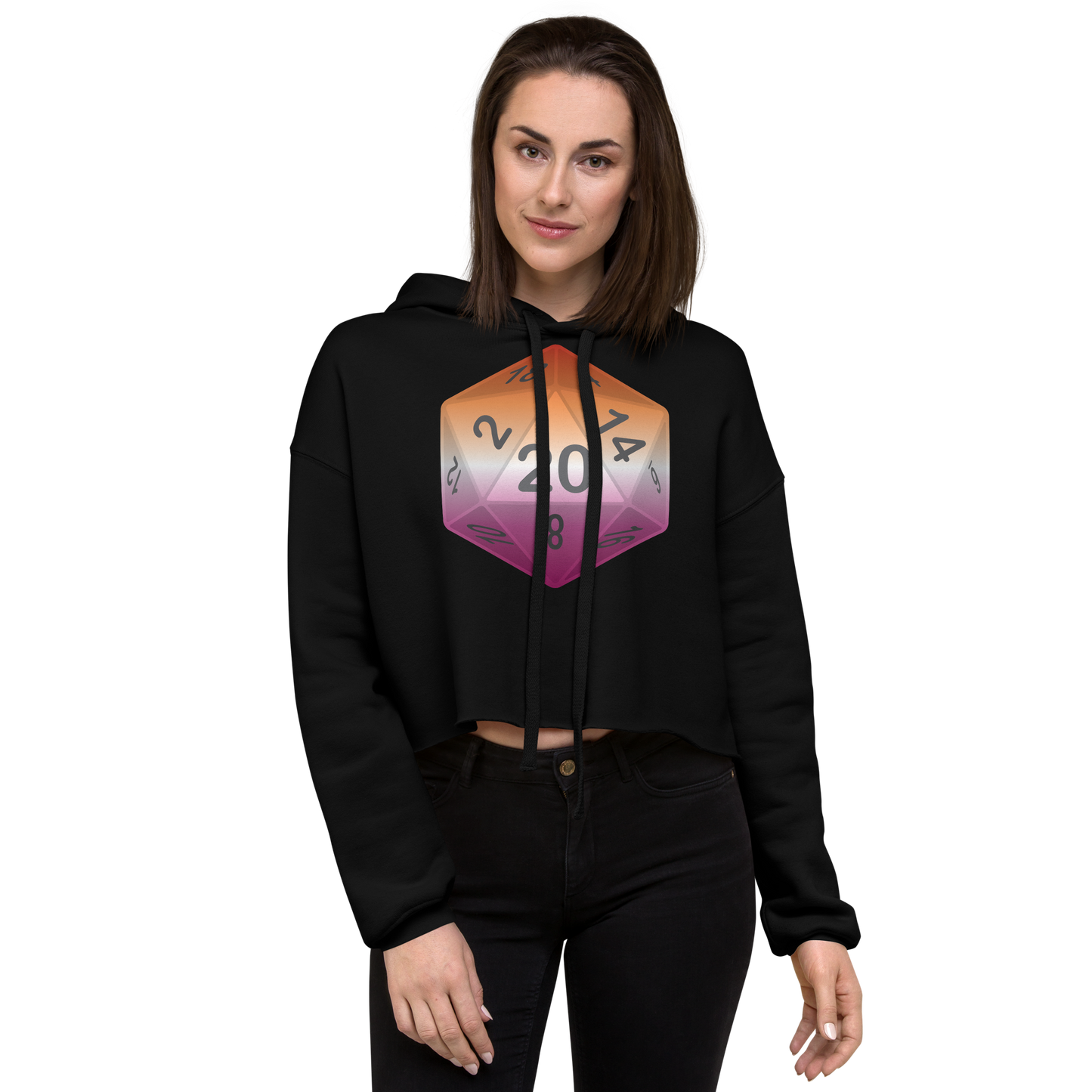 Pride Dice - Lesbian Crop Hoodie