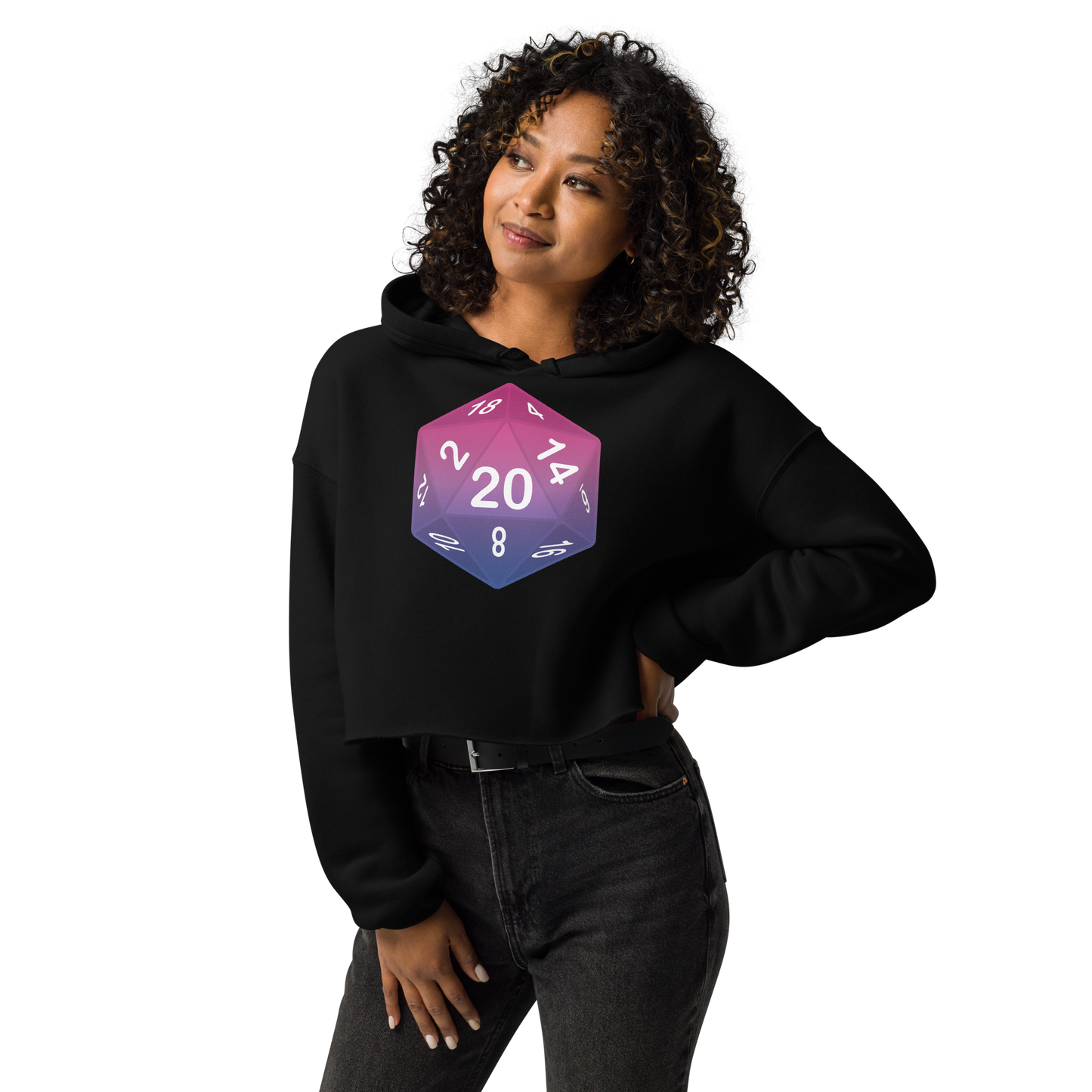 Pride Dice - Bisexual Crop Hoodie