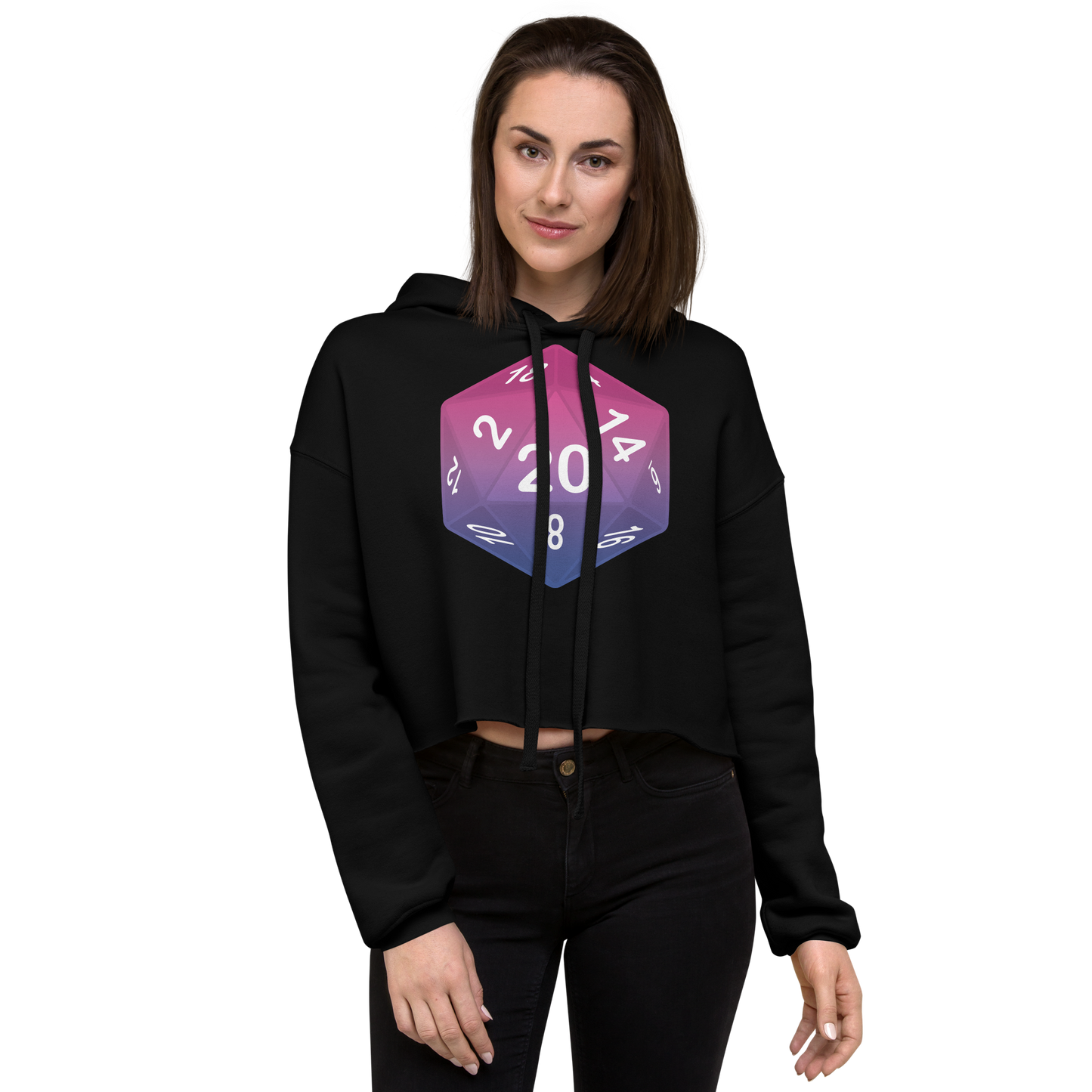 Pride Dice - Bisexual Crop Hoodie