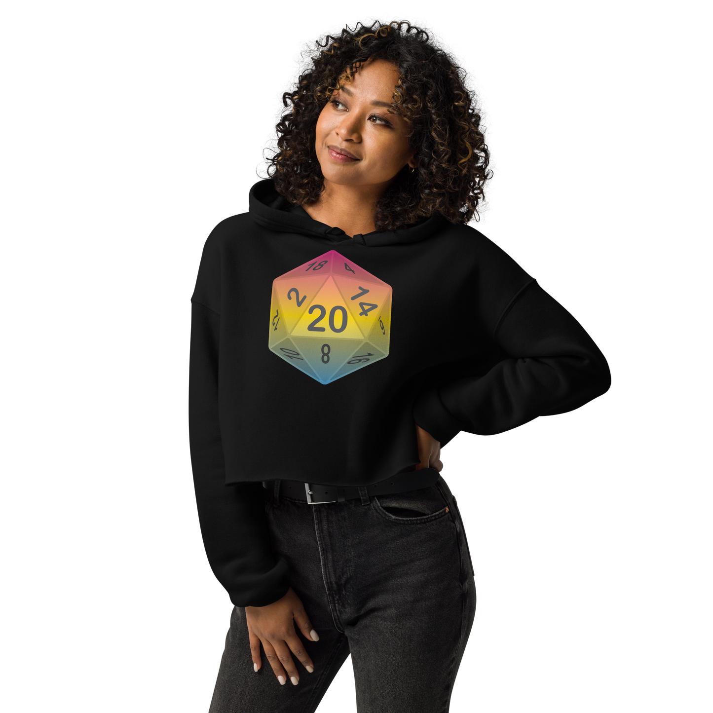 Pride Dice - Pansexual Crop Hoodie