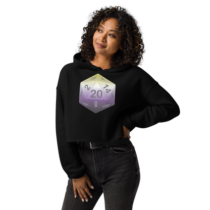 Pride Dice - Non-binary Crop Hoodie