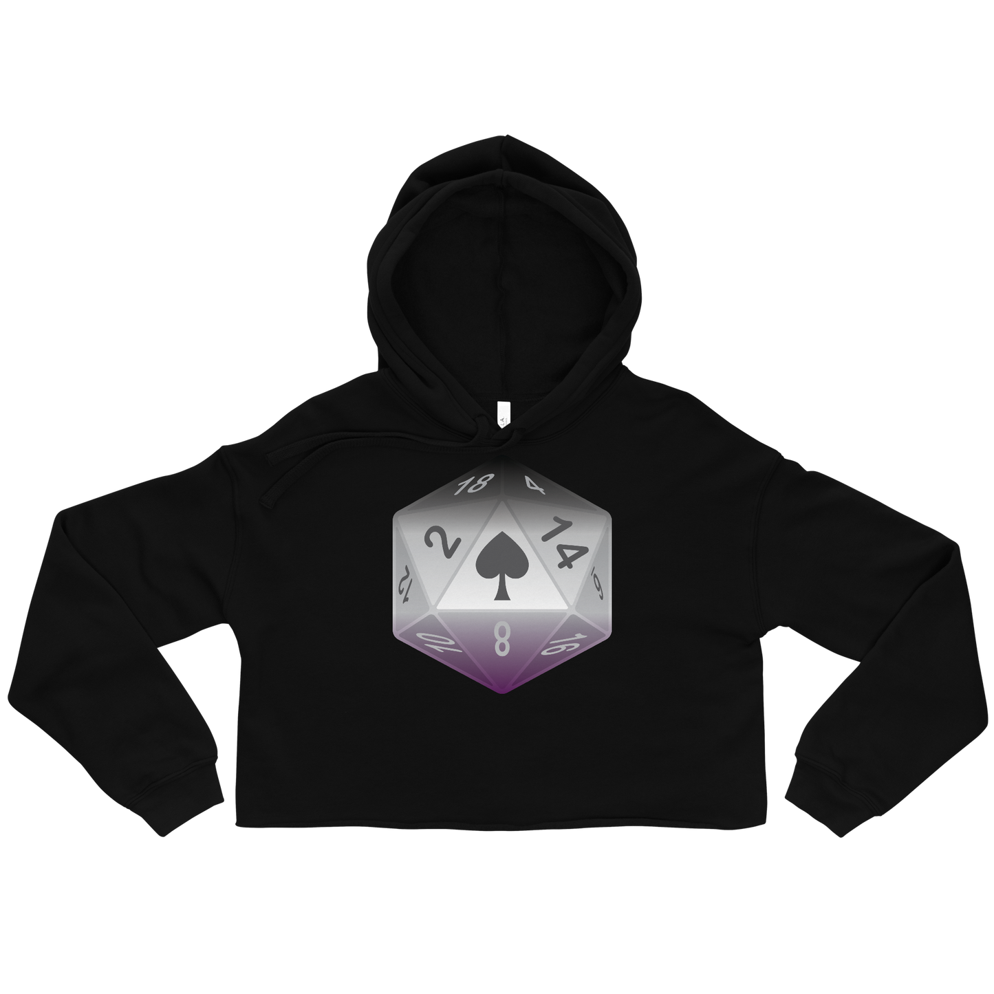 Pride Dice - Asexual Crop Hoodie