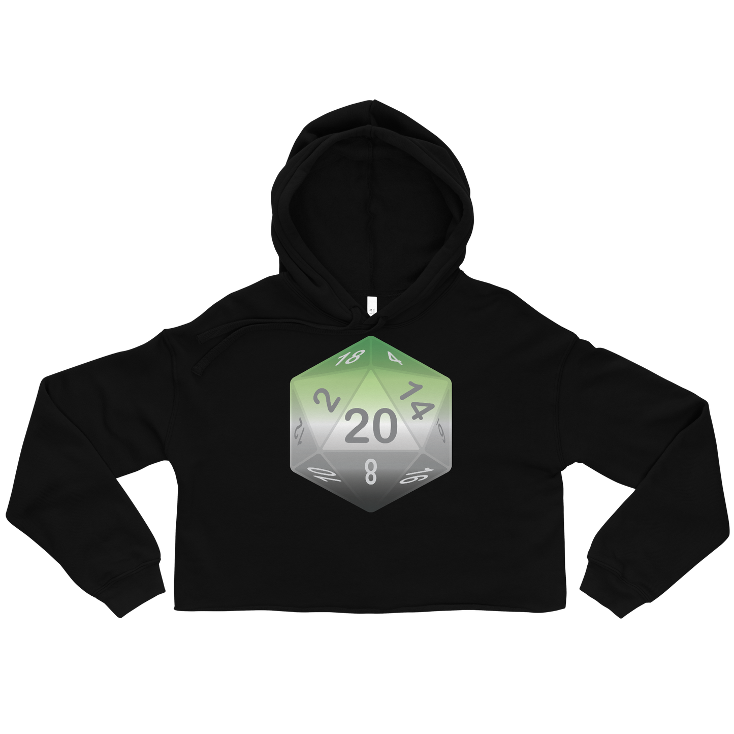 Pride Dice - Aromantic Crop Hoodie