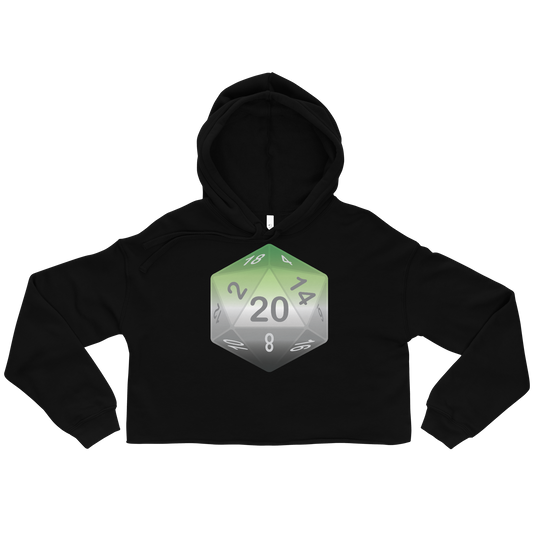 Pride Dice - Aromantic Crop Hoodie