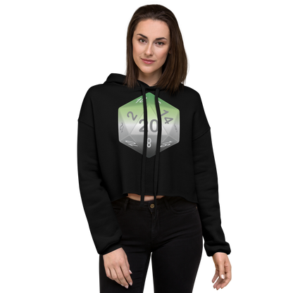 Pride Dice - Aromantic Crop Hoodie