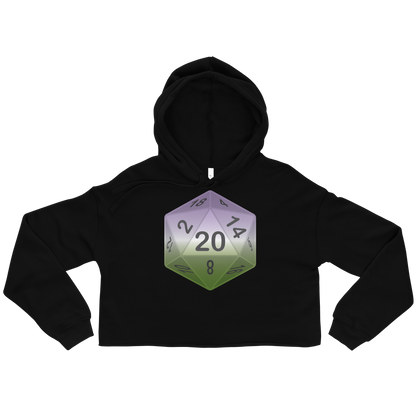 Pride Dice - Genderqueer Crop Hoodie