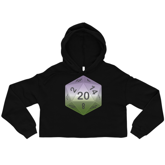 Pride Dice - Genderqueer Crop Hoodie