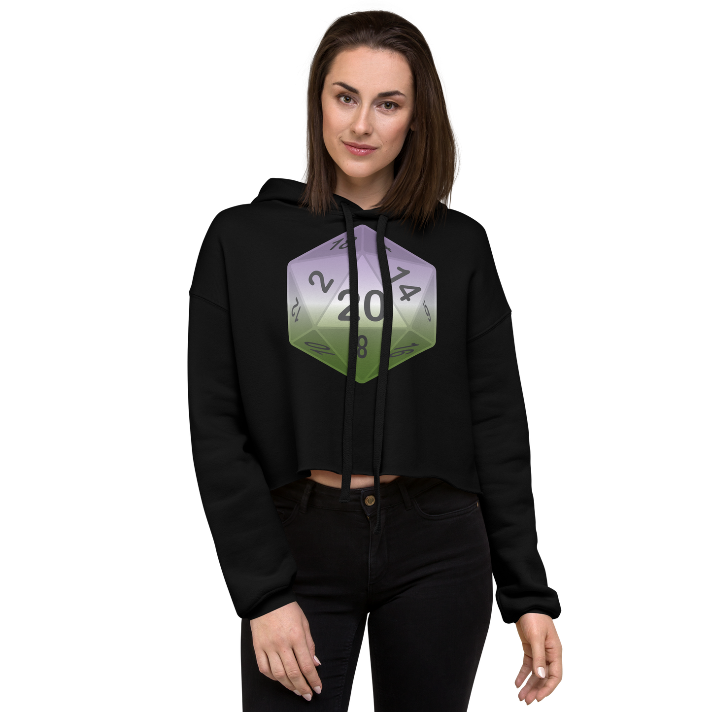 Pride Dice - Genderqueer Crop Hoodie