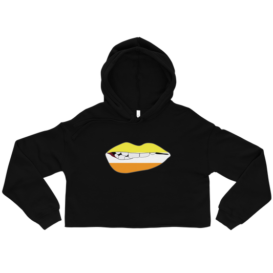 Biting Lips - Maverique Flag Crop Hoodie