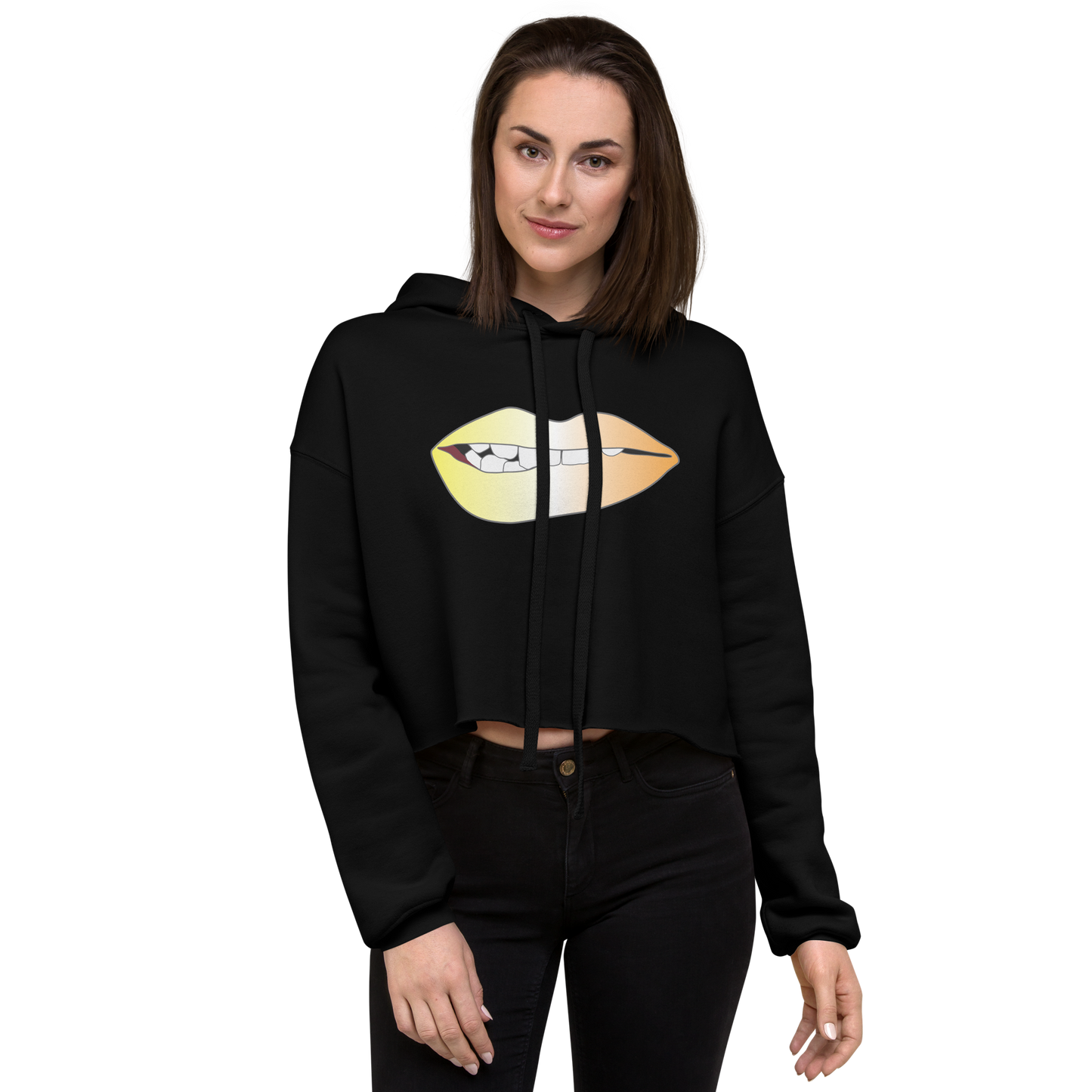 Biting Lips - Maverique Pride - Gradient Crop Hoodie