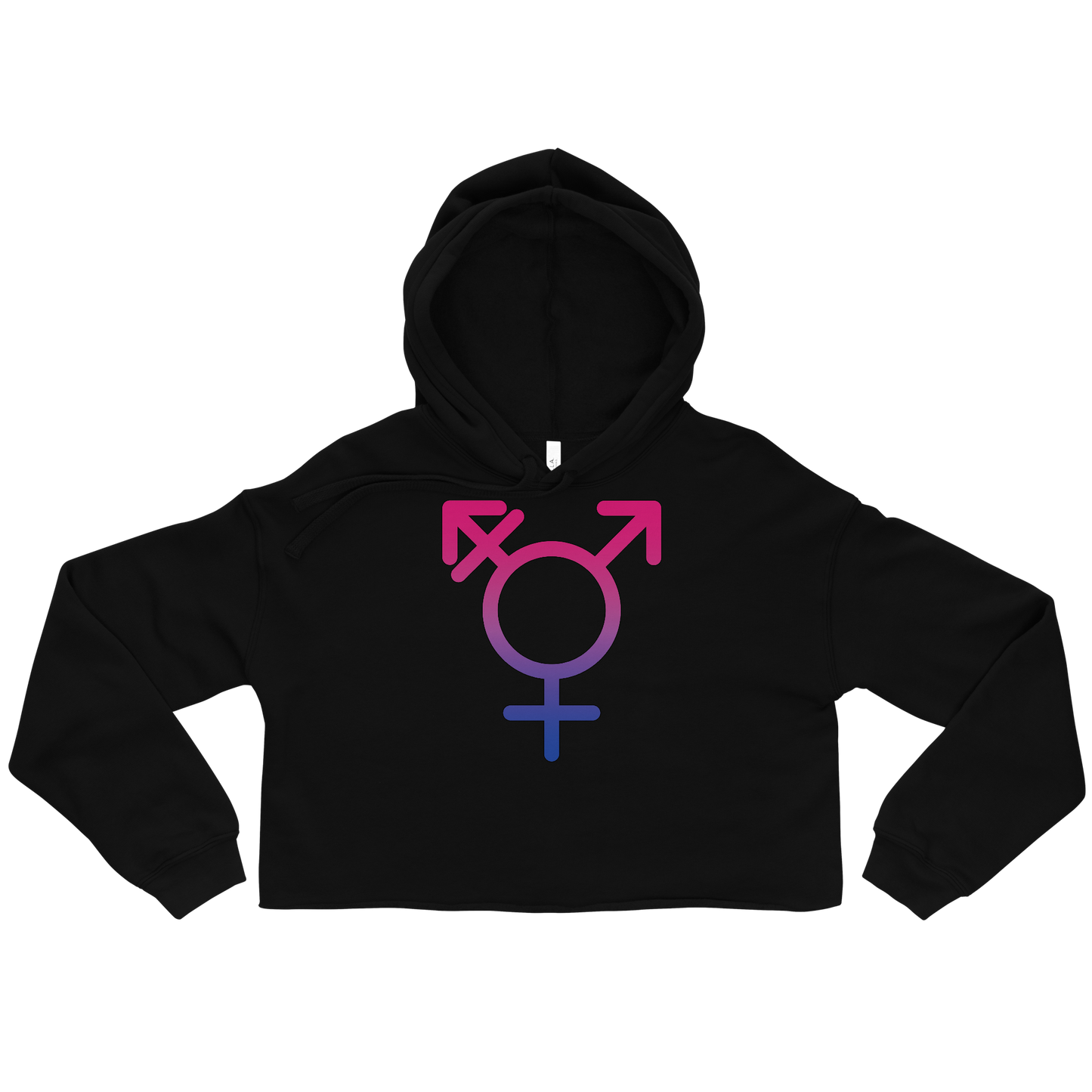 Transgender Symbol - Bisexual Pride Crop Hoodie