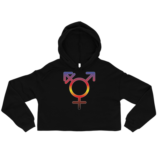 Transgender Symbol - Polyamory Pride Crop Hoodie