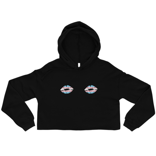 Trans Boob Kisses Crop Hoodie