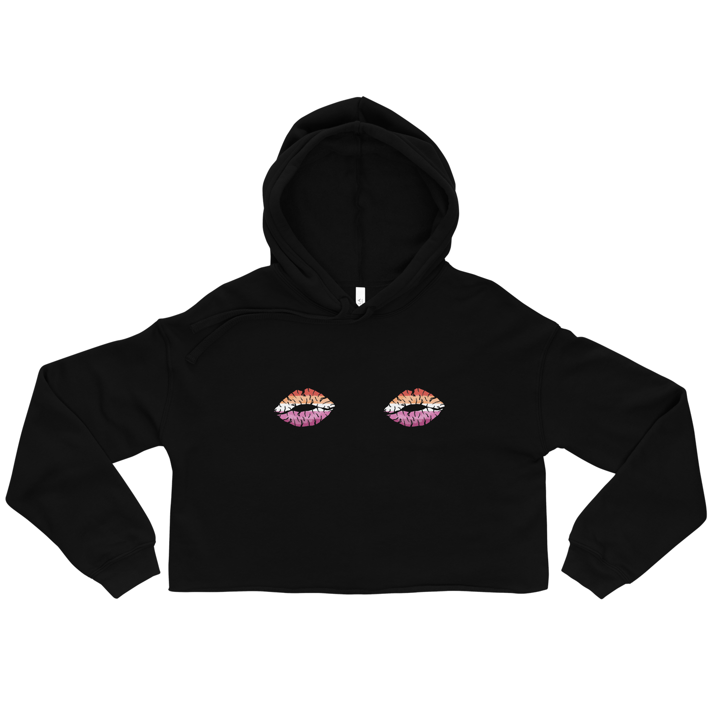 Lesbian Boob Kisses Crop Hoodie