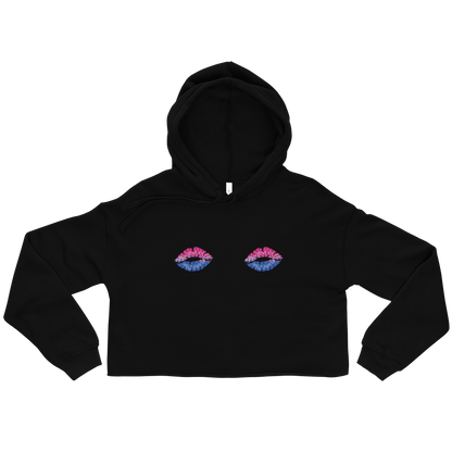 Bi Boob Kisses Crop Hoodie