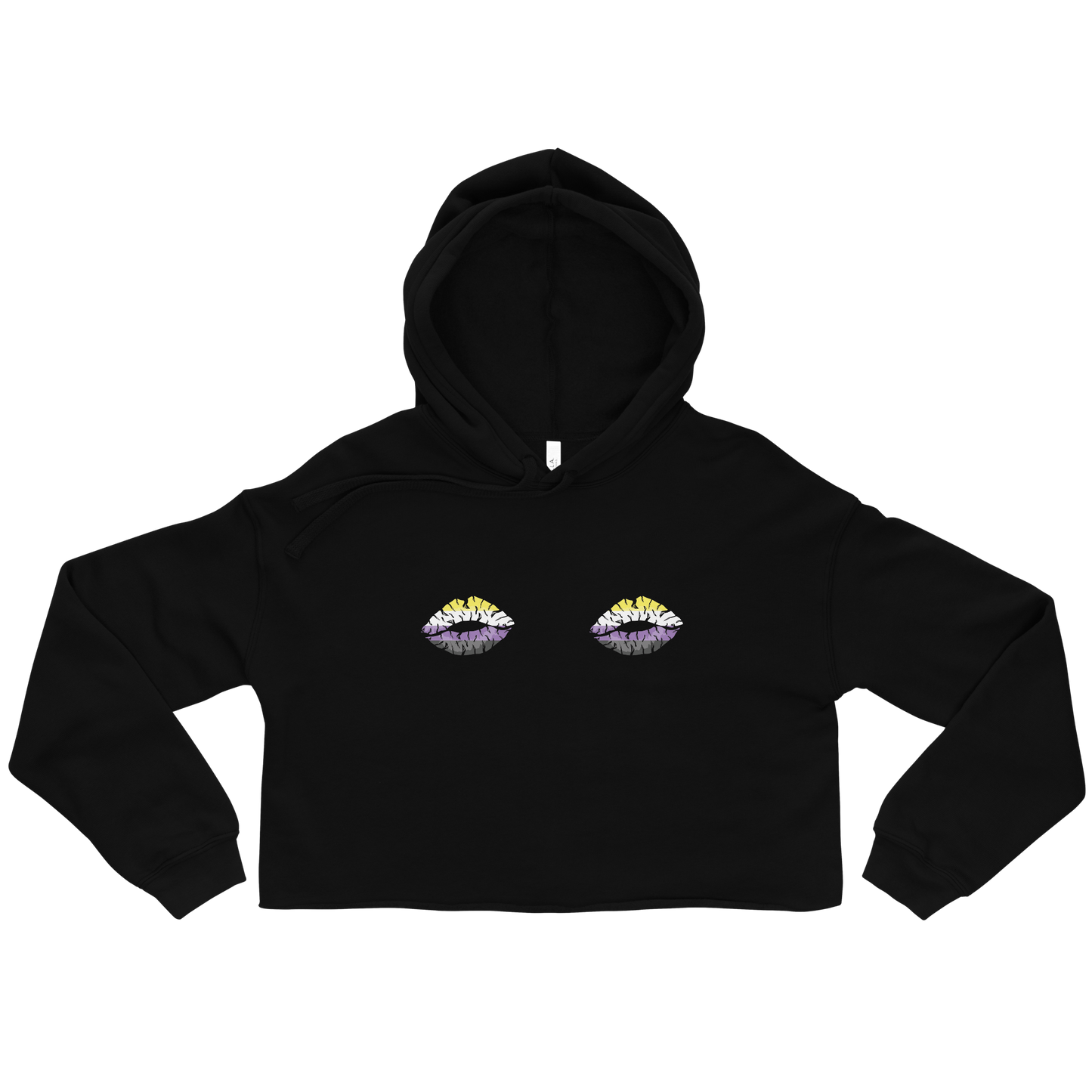 Enby Boob Kisses Crop Hoodie