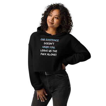 Leave Us Alone Crop Hoodie