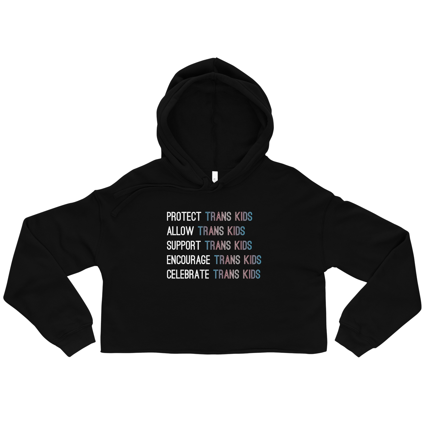 Support Trans Kids Crop Hoodie