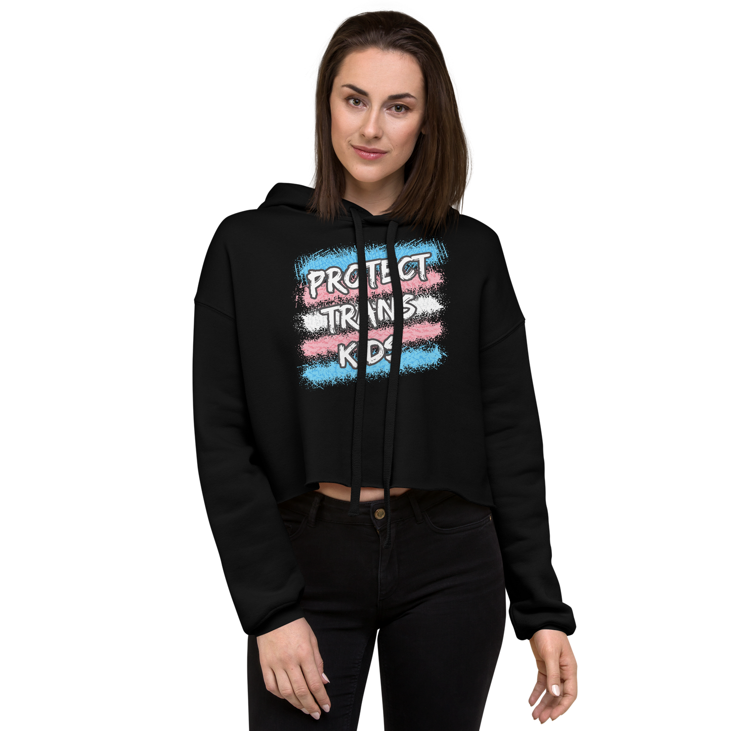 Protect Trans Kids Crop Hoodie