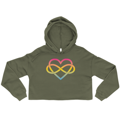 Polyamory Infinity Heart - Pansexual Crop Hoodie