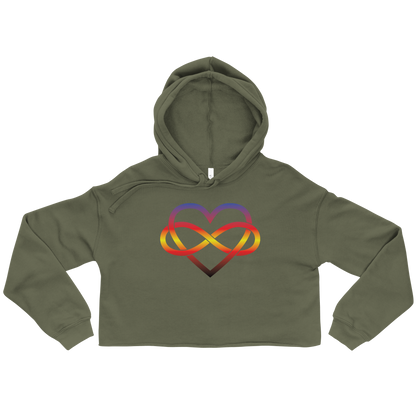 Polyamory Infinity Heart - Polyamory Crop Hoodie