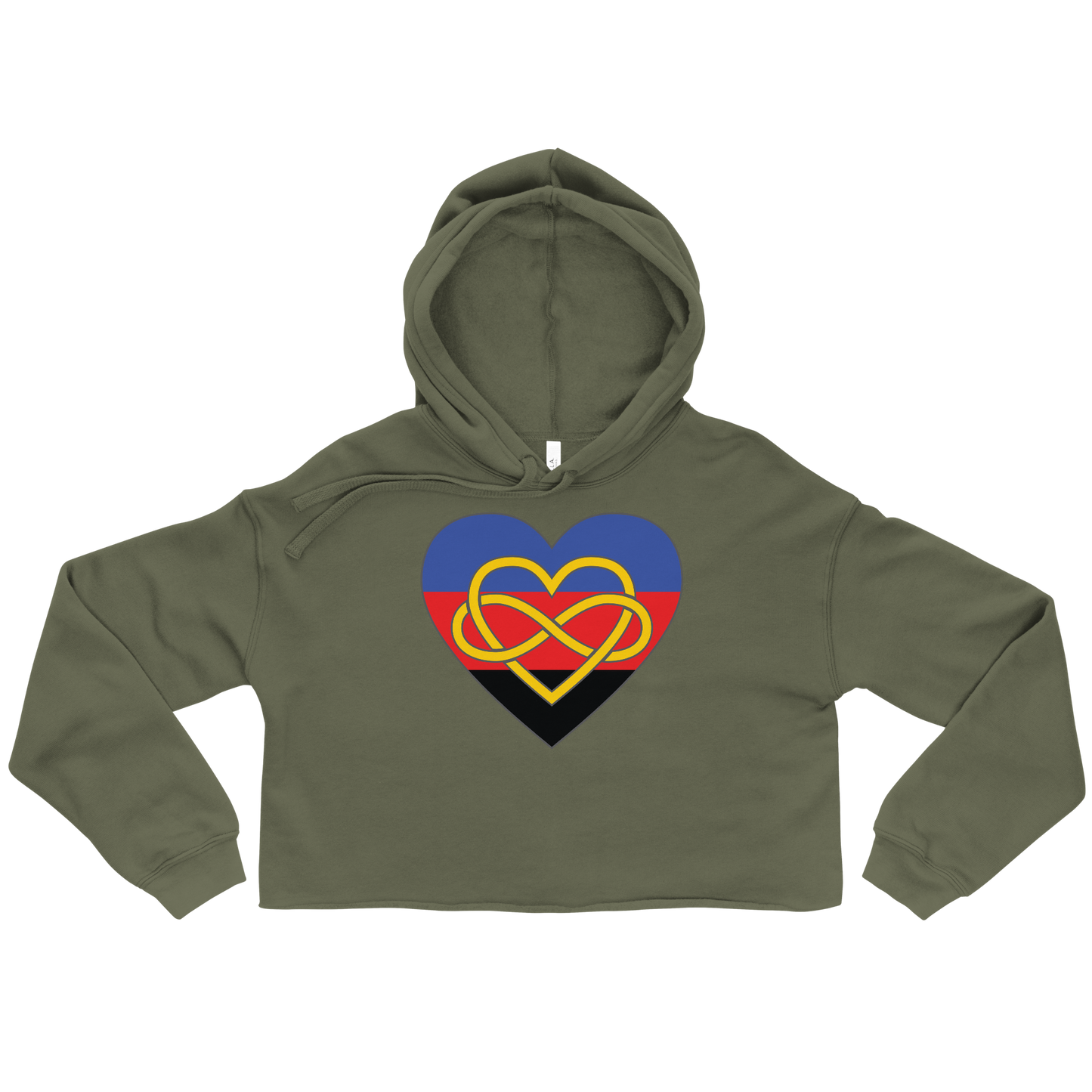 Polyamory Infinity Heart Pride Crop Hoodie