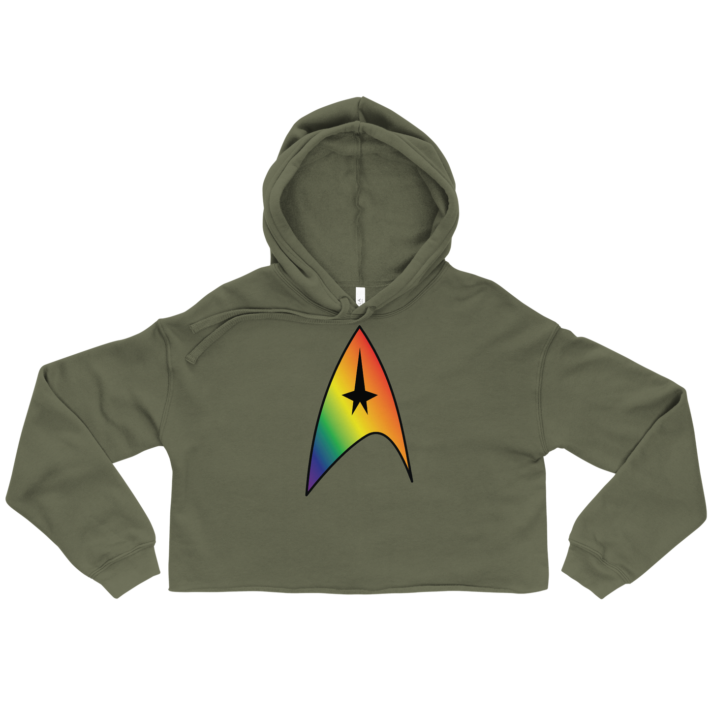 Starfleet Insignia - Rainbow Pride Crop Hoodie