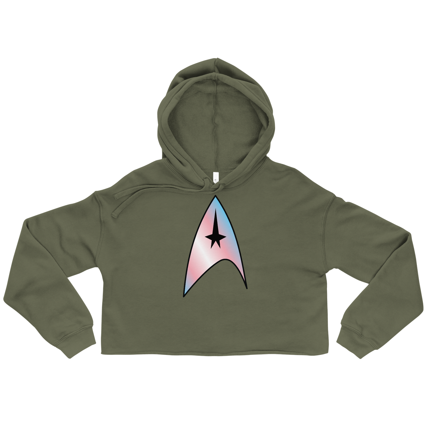 Starfleet Insignia - Trans Pride Crop Hoodie