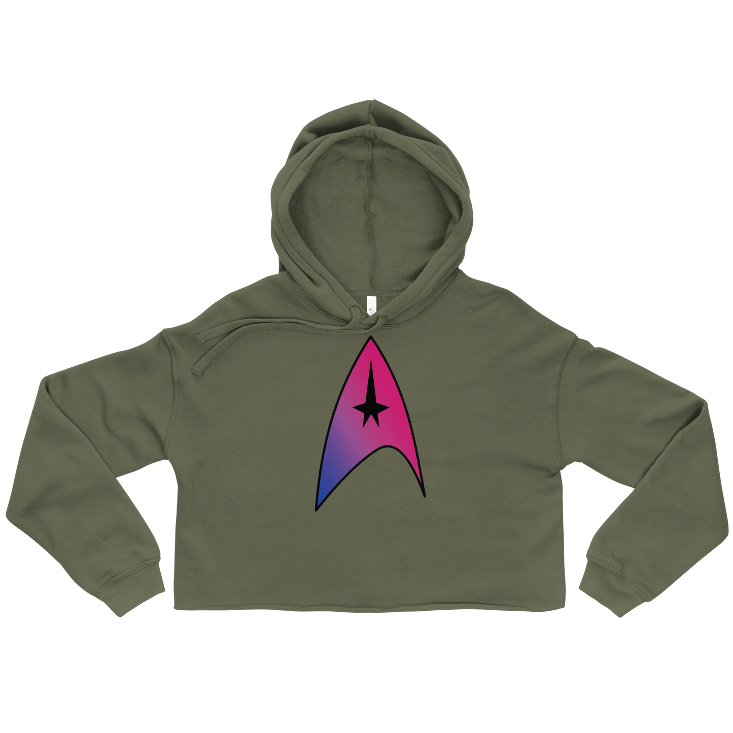 Starfleet Insignia - Bisexual Pride Crop Hoodie