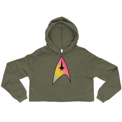 Starfleet Insignia - Pansexual Pride Crop Hoodie