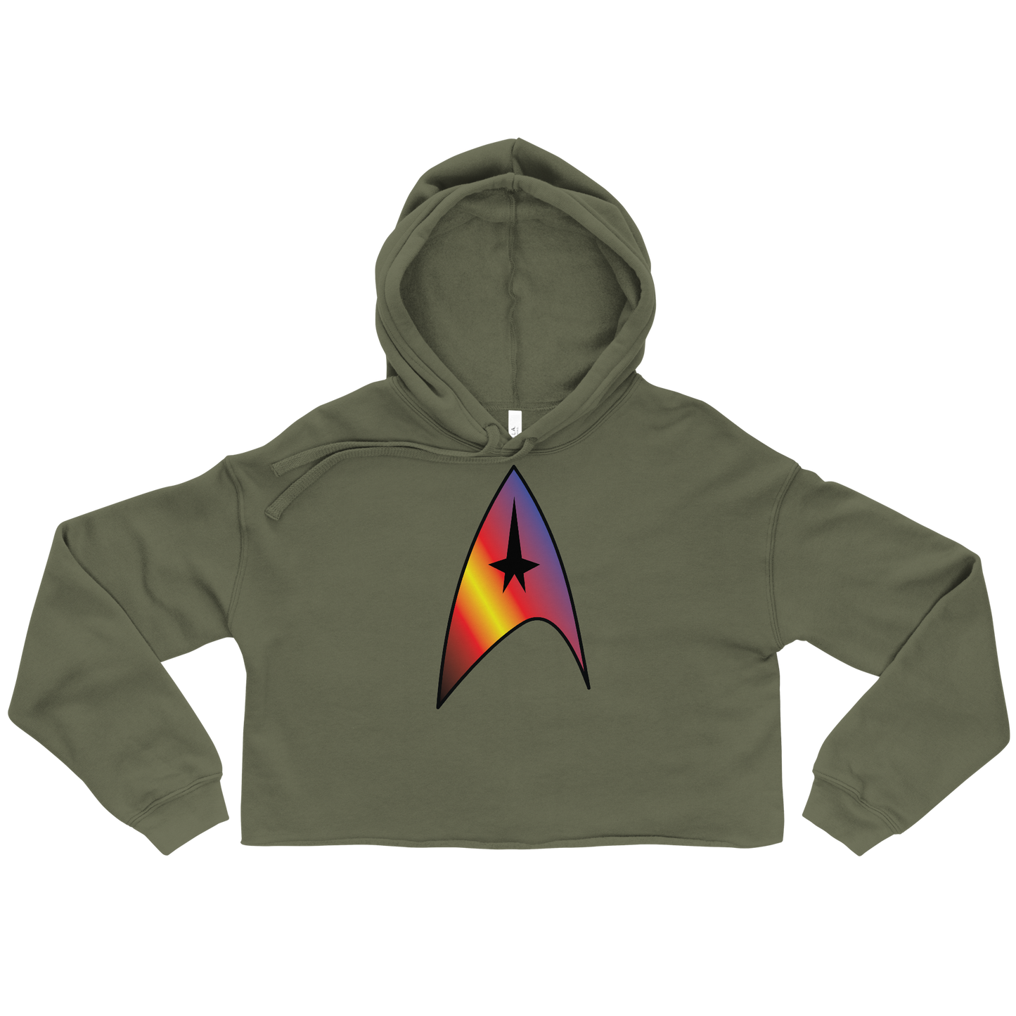 Starfleet Insignia - Polyamory Pride Crop Hoodie