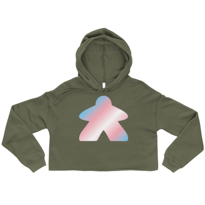 Queerple - Transgender Pride Crop Hoodie