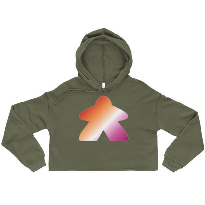 Queerple - Lesbian Pride Crop Hoodie