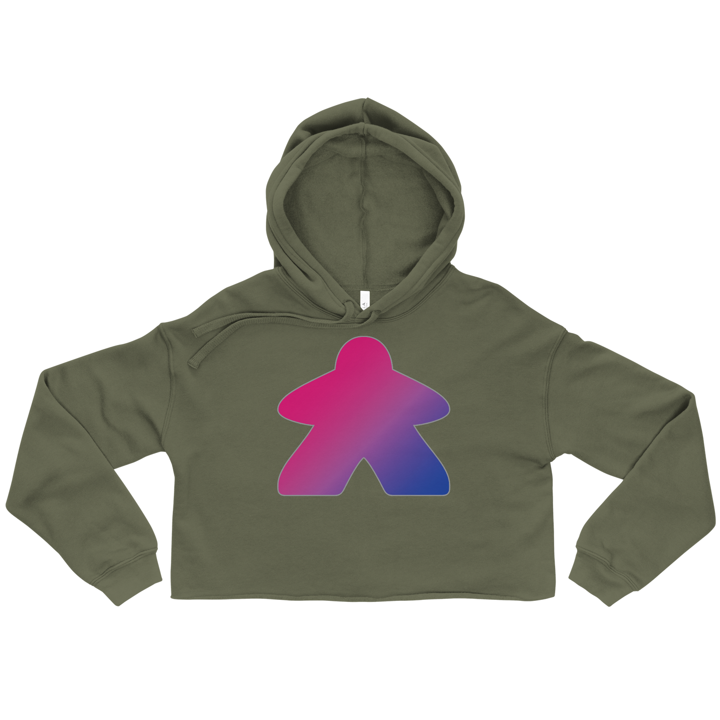 Queerple - Bisexual Pride Crop Hoodie