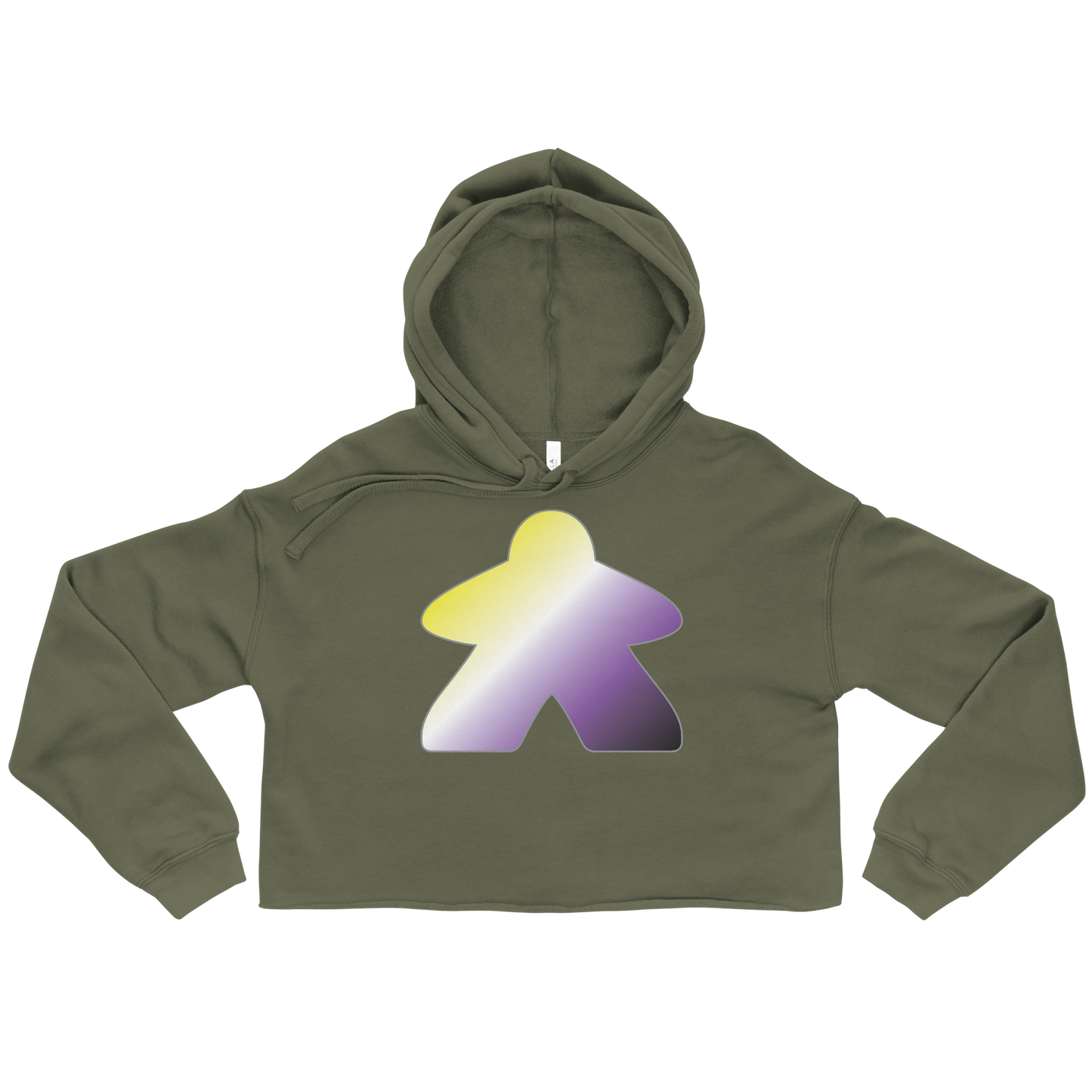 Queerple - Non-binary Pride Crop Hoodie