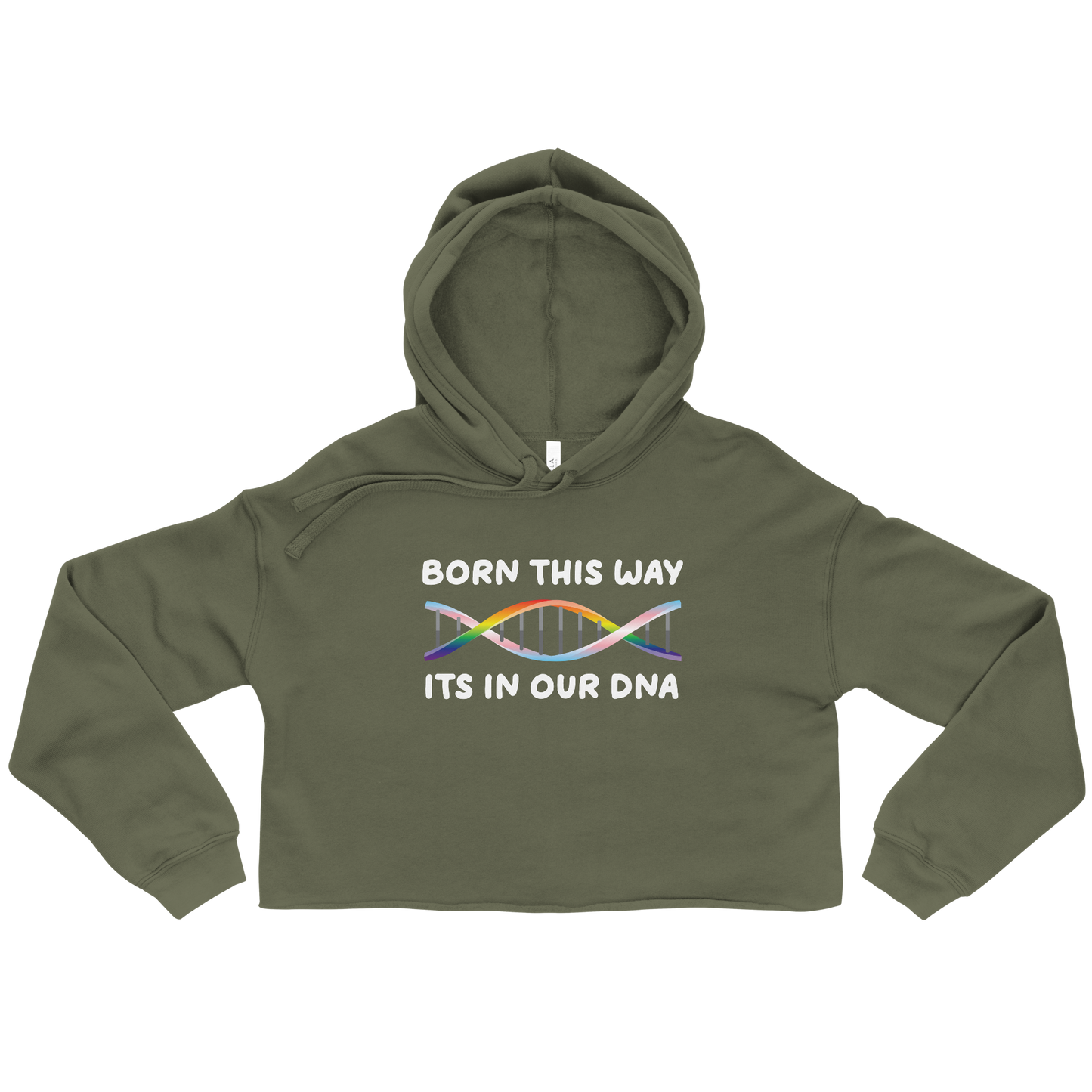 Born This Way - Rainbow/Trans Crop Hoodie