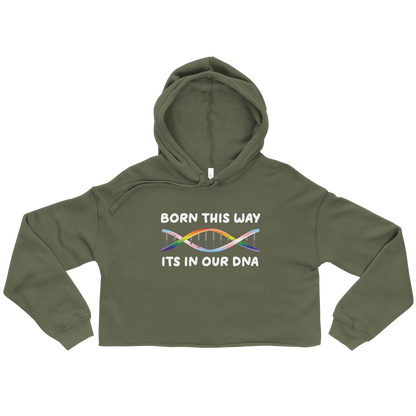 Born This Way - Rainbow/Trans Crop Hoodie