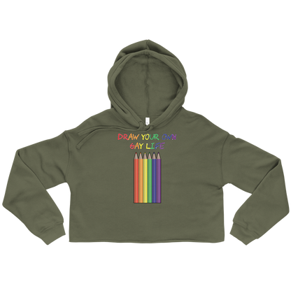 Draw Your Own Gay Life Crop Hoodie