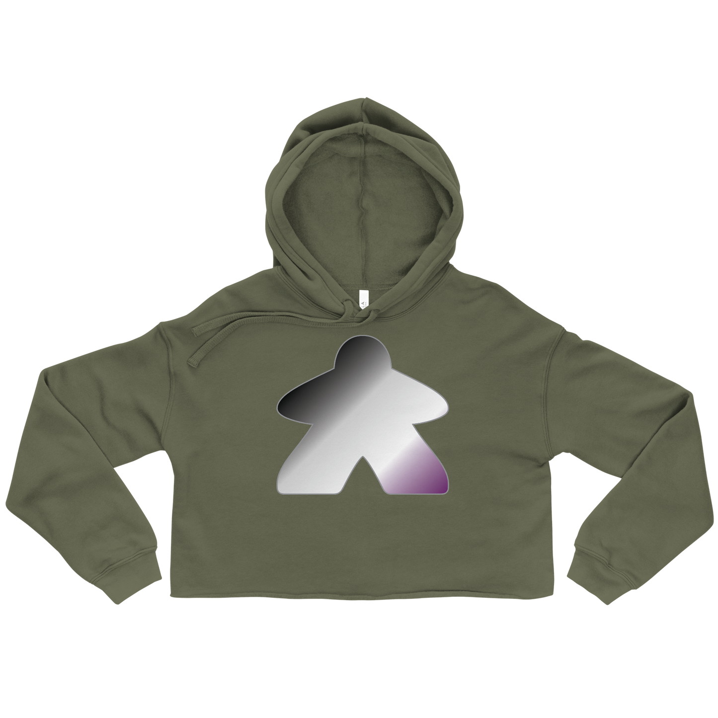 Queerple - Asexual/Demisexual Pride Crop Hoodie