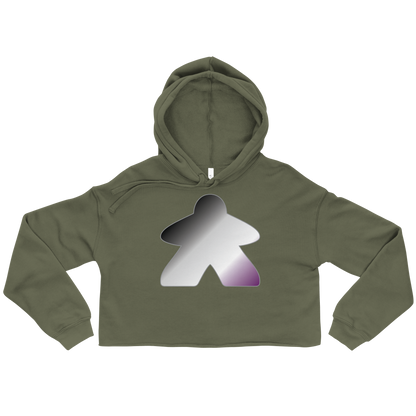 Queerple - Asexual/Demisexual Pride Crop Hoodie