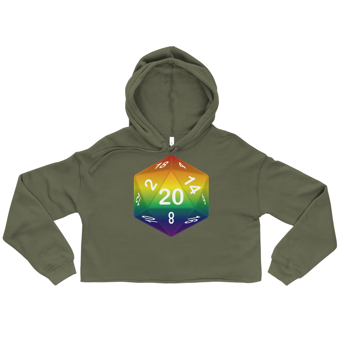 Pride Dice - Rainbow Crop Hoodie