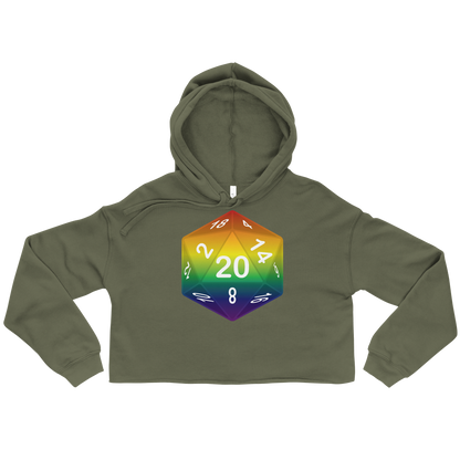 Pride Dice - Rainbow Crop Hoodie