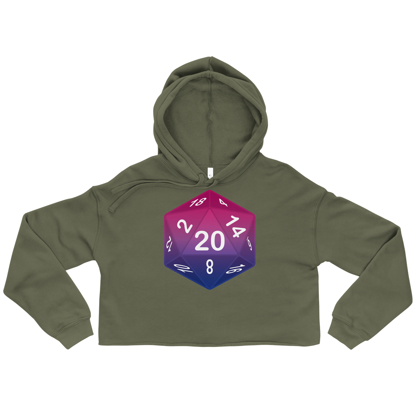 Pride Dice - Bisexual Crop Hoodie