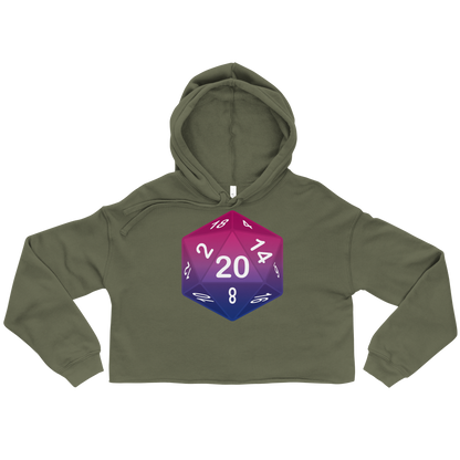 Pride Dice - Bisexual Crop Hoodie